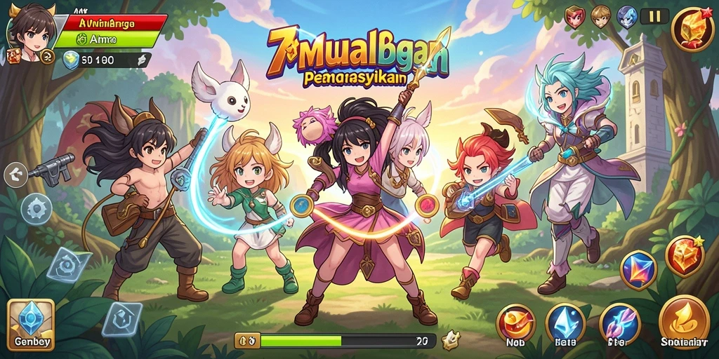 Gameplay mendebarkan di dunia Anime yang penuh warna.