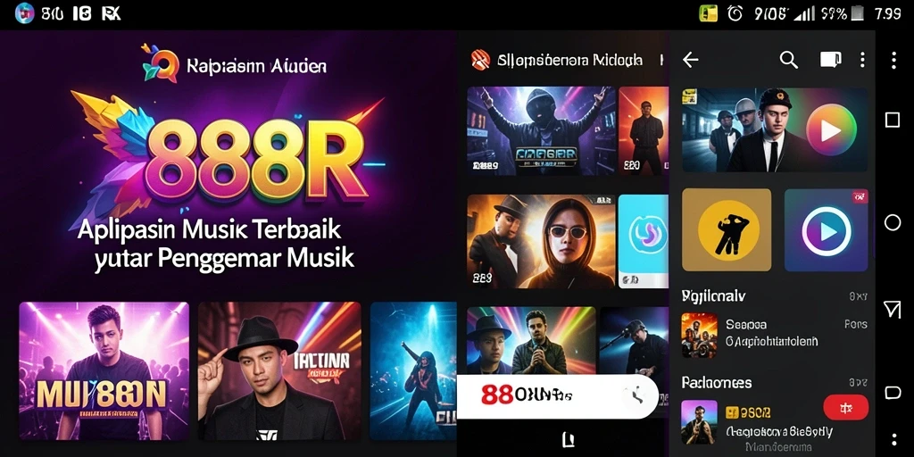 Tampilan screenshot 888R menampilkan gameplay musik yang interaktif dan menarik.
