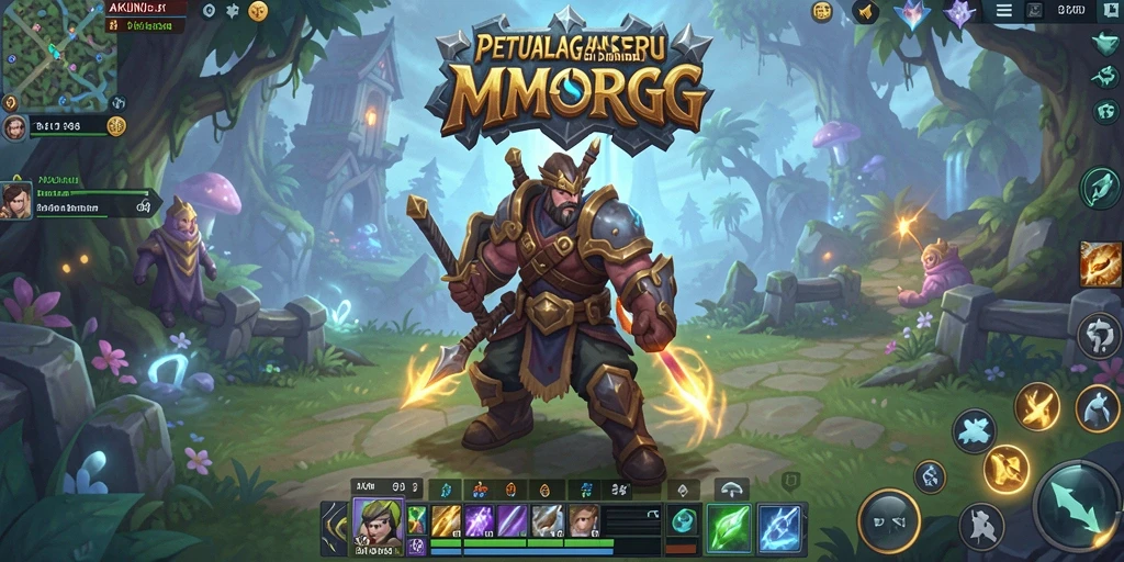 Tampilan menarik gameplay AKUNJP dalam dunia MMORPG yang luas.