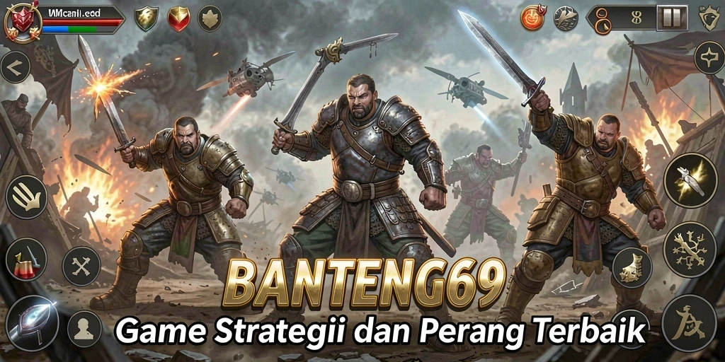 Screenshot menampilkan aksi pertempuran epik dalam BANTENG69.