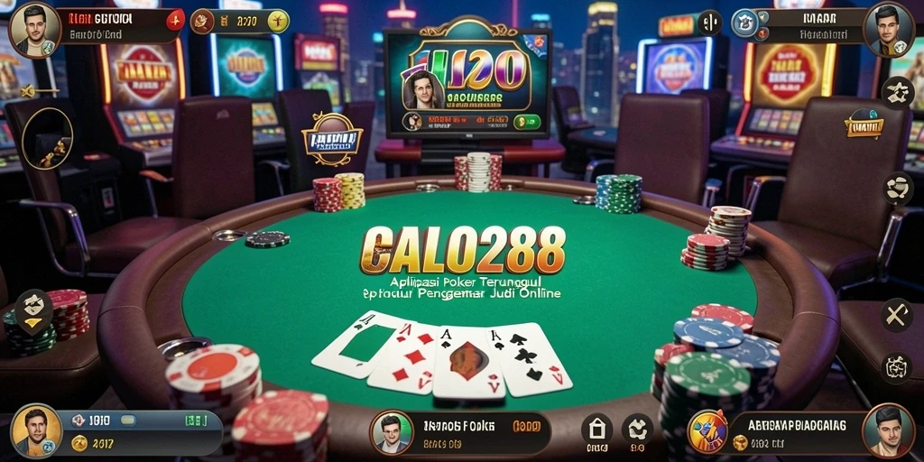 Tampilan permainan Poker yang mendebarkan di CALO288.