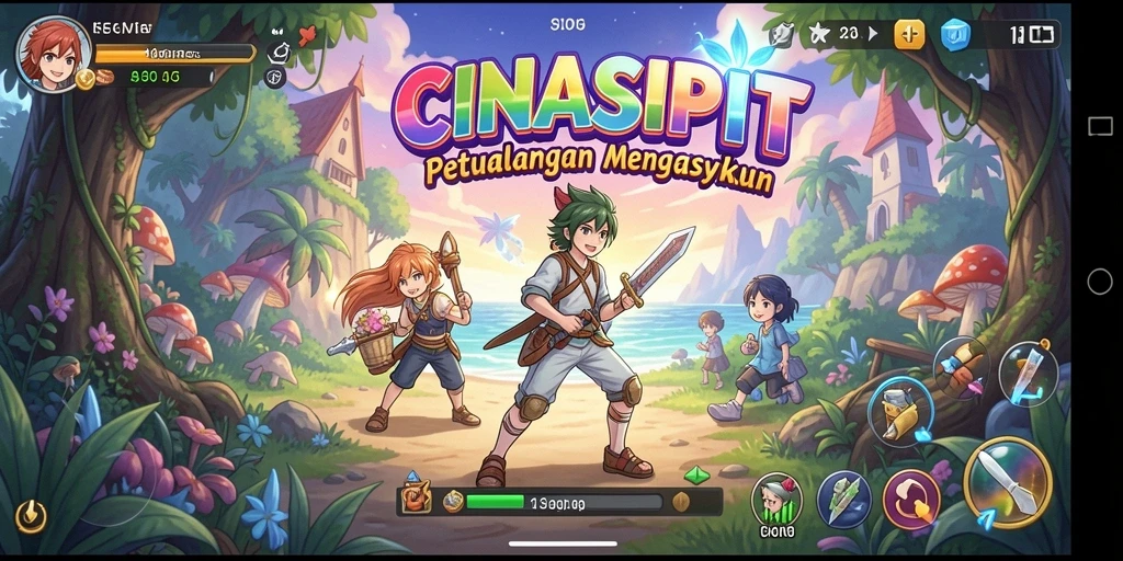 Tampilan menarik dari gameplay CINASIPIT dengan karakter Anime yang menawan.