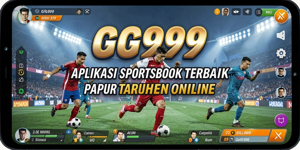 Screenshot utama dari gameplay Sportsbook GG999 menunjukkan antarmuka taruhan yang dinamis.
