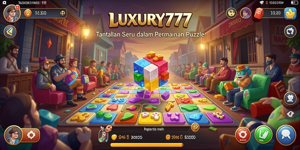 Tampilan antarmuka LUXURY777 yang menarik saat menyelesaikan teka-teki.
