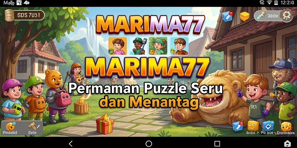 Tampilan gameplay MARIMA77 yang menarik dengan berbagai teka-teki.