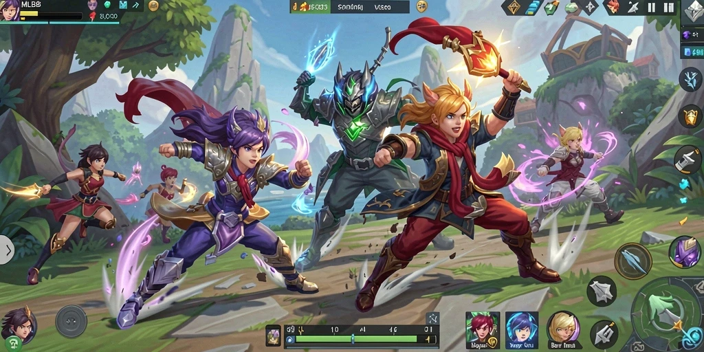Screenshot gameplay MLBB8 dengan aksi balapan yang menegangkan.