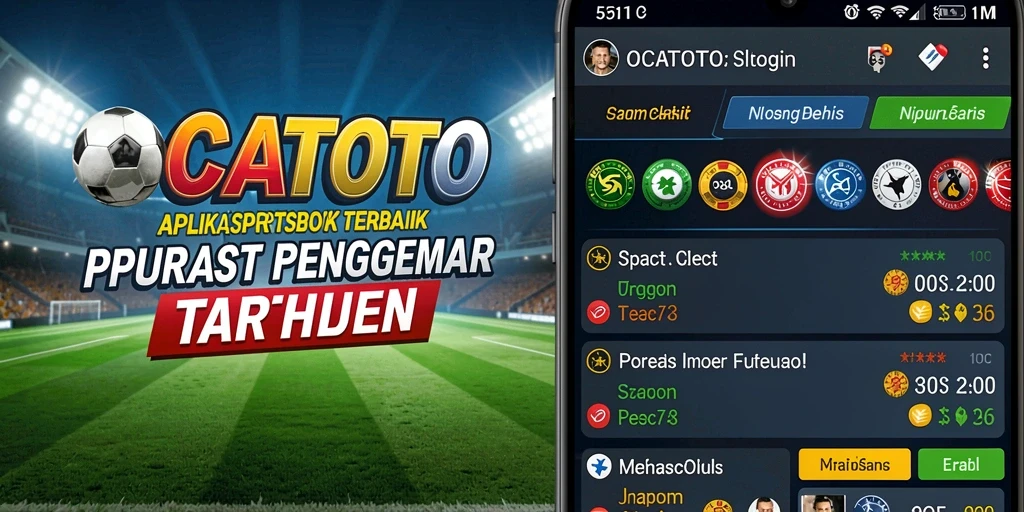 Tampilan utama OCATOTO dengan fitur sportsbook yang menarik.