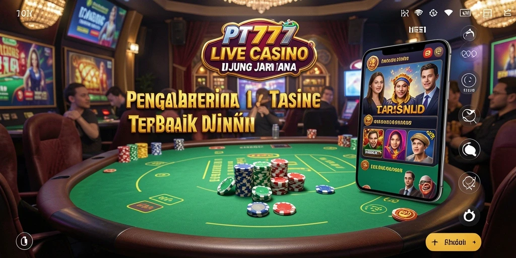 Gameplay Live Casino PT777 dengan dealer profesional yang interaktif.