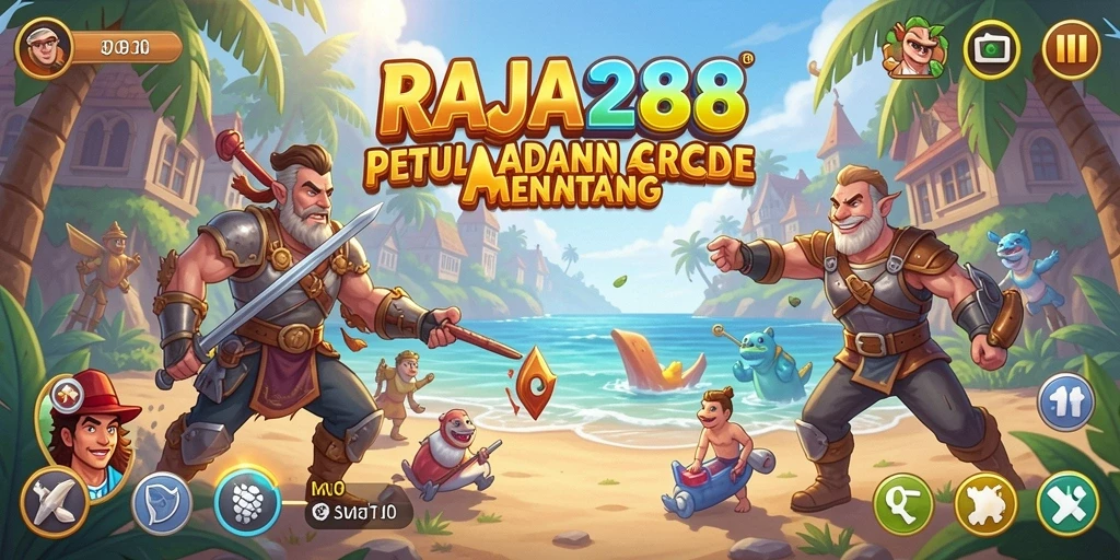 Tampilan gameplay RAJA288 yang seru dan menantang di level arcade.