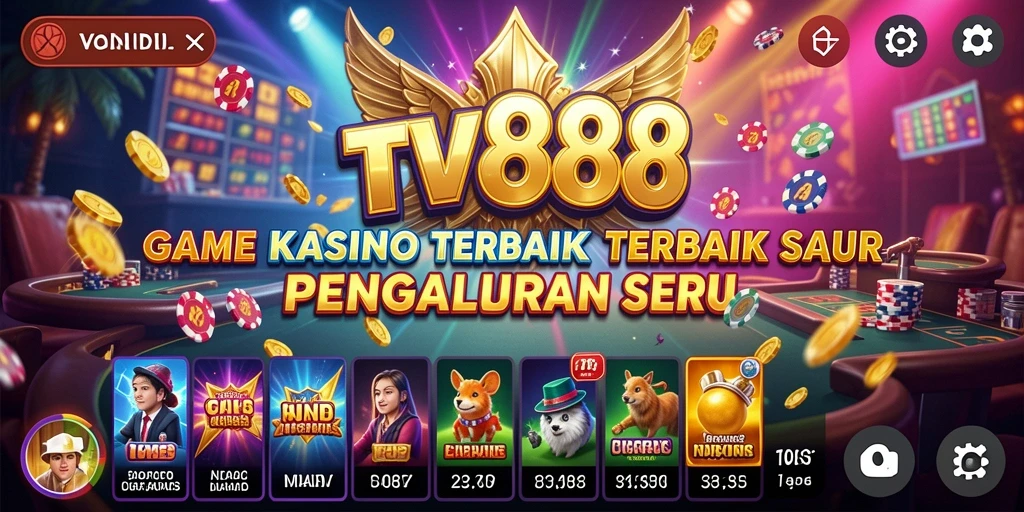 Tampilan utama gameplay Kasino di TV888 yang mendebarkan.