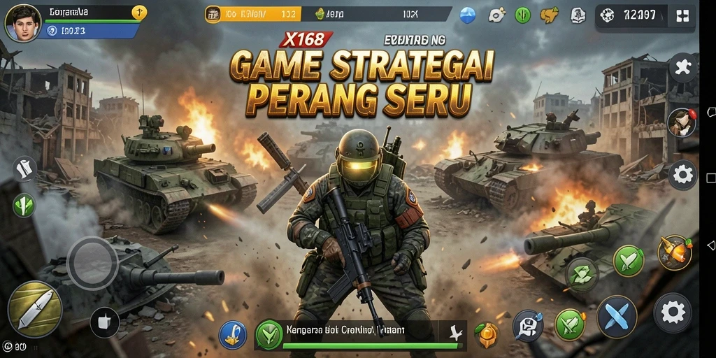 Tampilan gameplay SLG yang mendebarkan dalam X168.